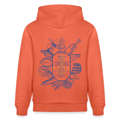 FOOD LOVE Unisex Bio-Hoodie DIGGA - Hellrot