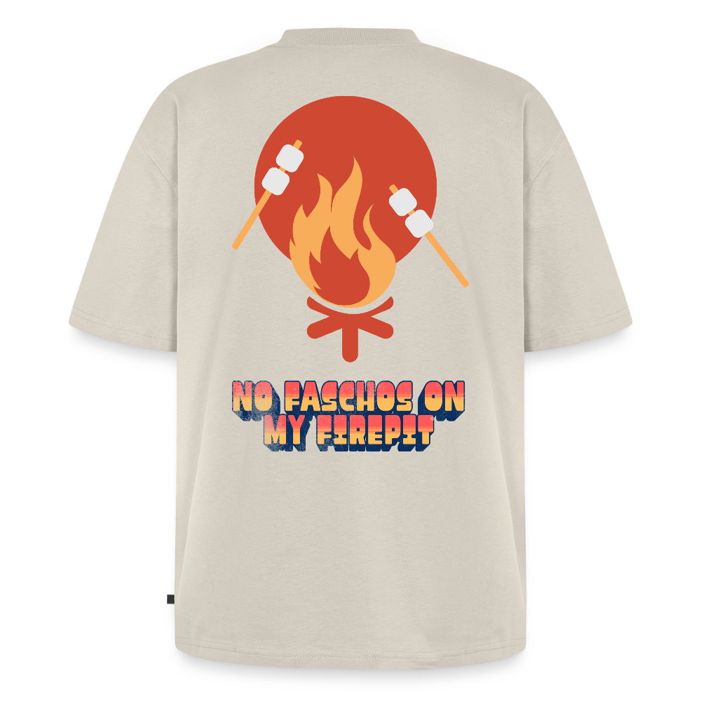 Vanlife Unisex Premium Oversized Bio T-Shirt Firepit - Beige