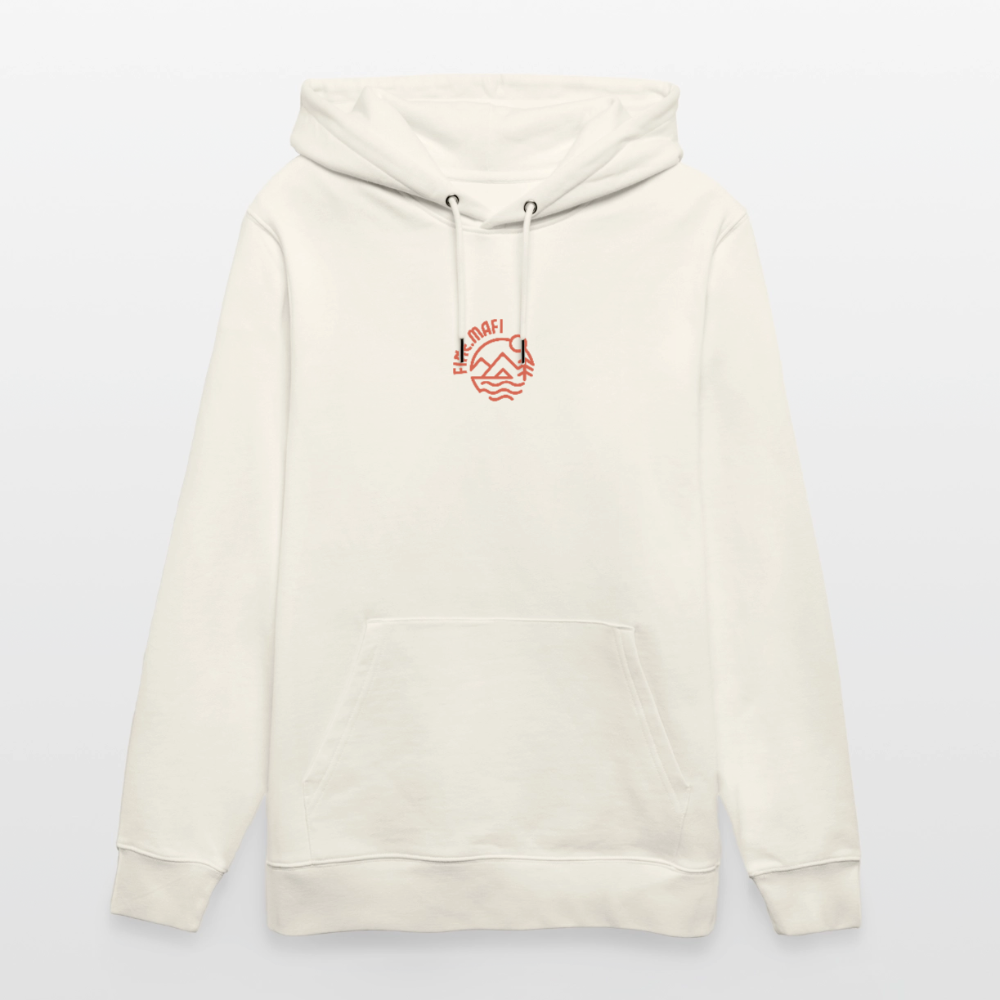 Vanlife Unisex Bio-Hoodie Firepit - Naturweiß 