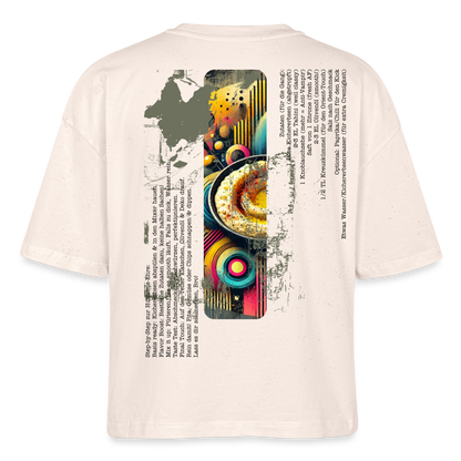 FOOD LOVE Frauen Boxy Bio-T-Shirt Hummus - Naturweiß