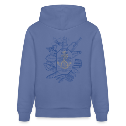 FOOD LOVE Unisex Bio-Hoodie DIGGA - Blau