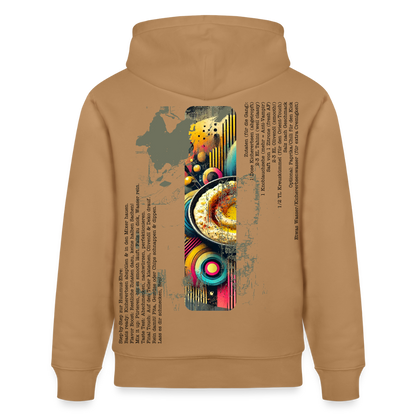FOOD LOVE Unisex Bio-Hoodie Hummus - Karamell 