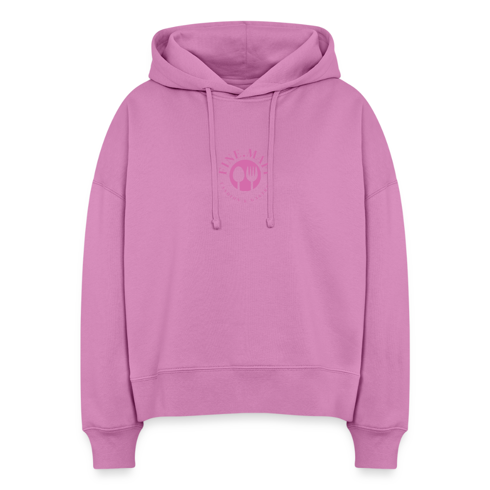 Food Couture Boxy Frauen Bio Hoodie - Pink
