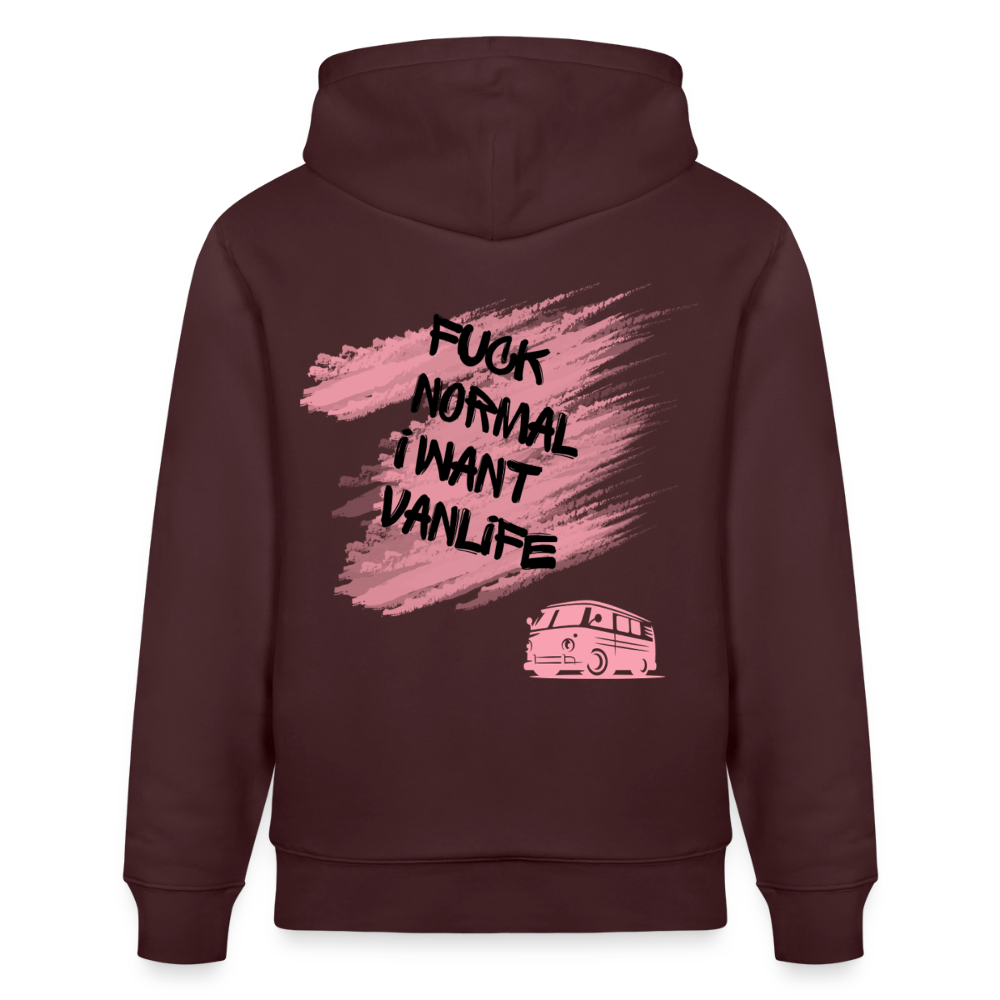 Vanlife Unisex Bio-Hoodie F.CK Normal - Maroon