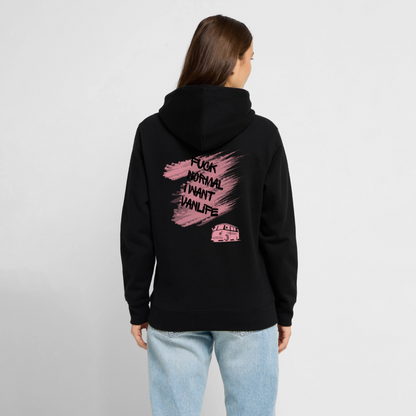 Vanlife Unisex Bio-Hoodie F.CK Normal - Schwarz
