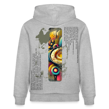 FOOD LOVE Unisex Bio-Hoodie Hummus - Grau meliert