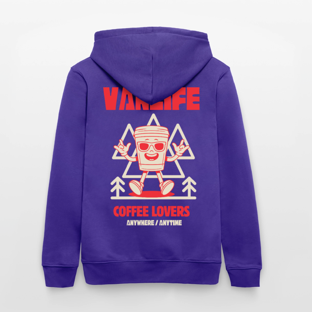 Vanlife Unisex Bio-Hoodie Coffee - Purple Love 