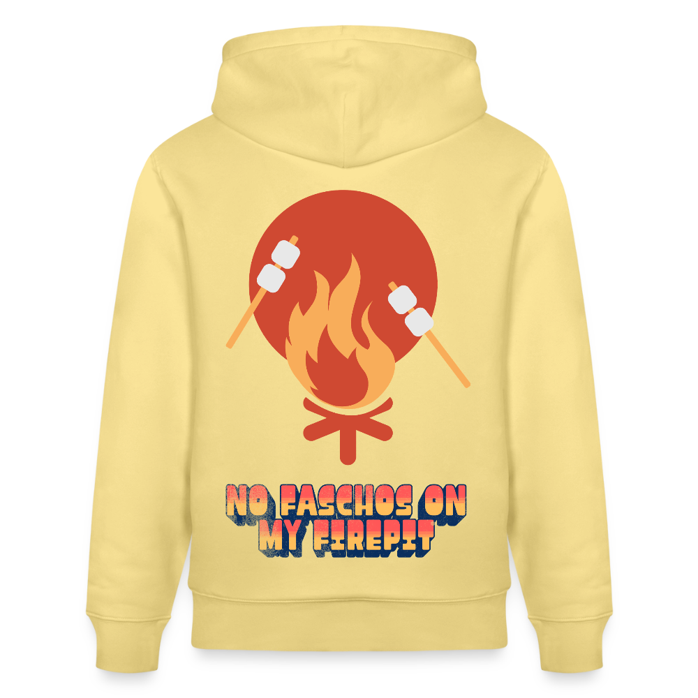 Vanlife Unisex Bio-Hoodie Firepit - Gelb Viva 
