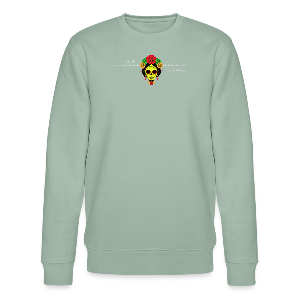 FOOD LOVE Unisex Bio-Sweatshirt Guaca - Helles Graugrün