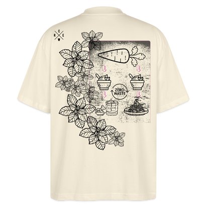 FINE.MAFI Unisex Oversize Bio-T-Shirt Zero Waste - Weißgrau