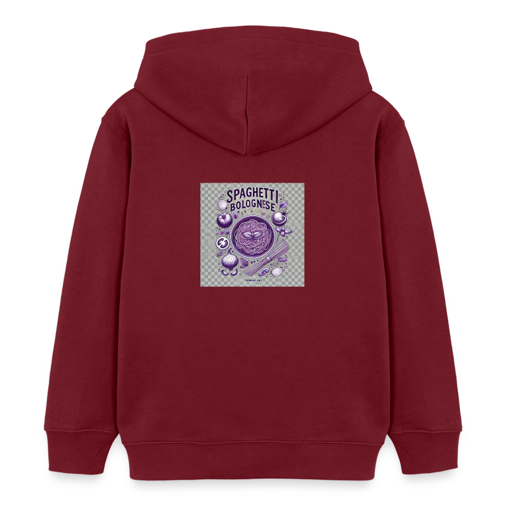 Gastrokids Bio Hoodie Bolo Stile - Burgunderrot