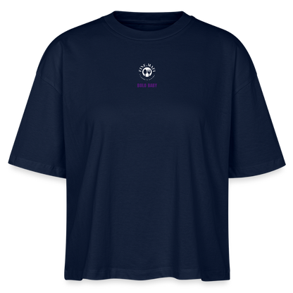 FINE.MAFI Frauen Boxy Bio-T-Shirt Bolo - Navy