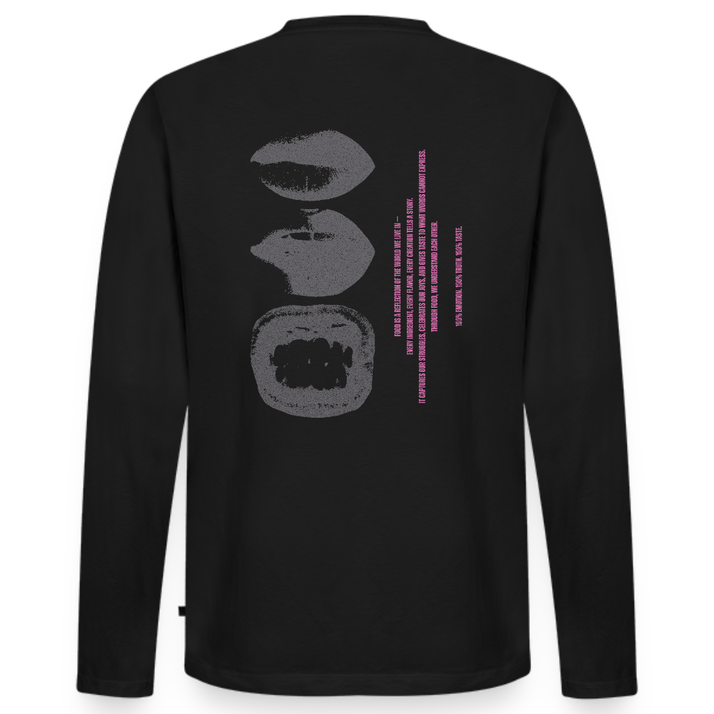 Premium Bio Langarmshirt Tasty - Schwarz