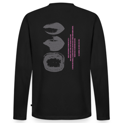 Premium Bio Langarmshirt Tasty - Schwarz