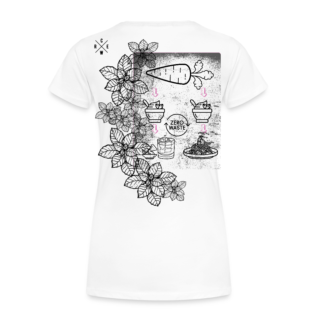 FINE.MAFI Frauen Premium Bio T-Shirt Zero Waste - Weiß