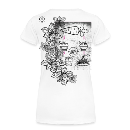 FINE.MAFI Frauen Premium Bio T-Shirt Zero Waste - Weiß