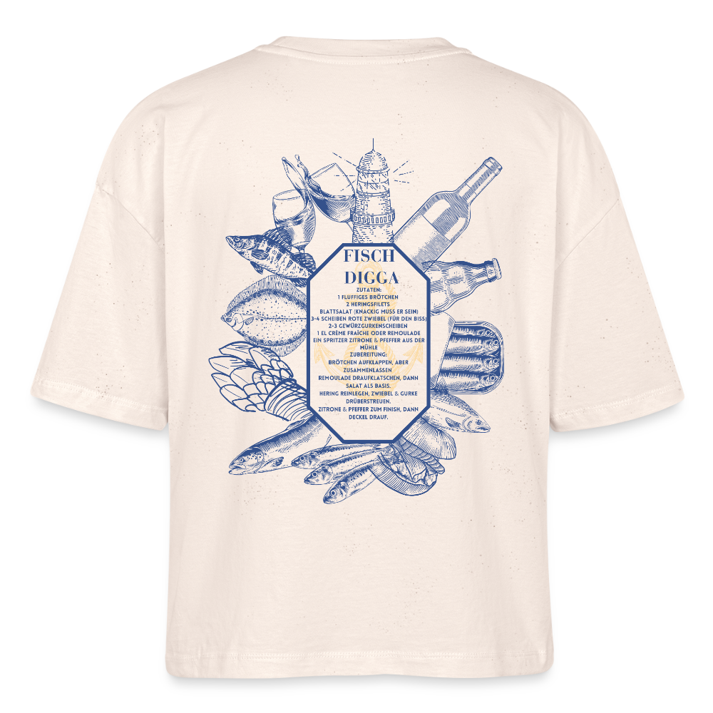 FOOD LOVE Frauen Boxy Bio-T-Shirt DIGGA - Naturweiß