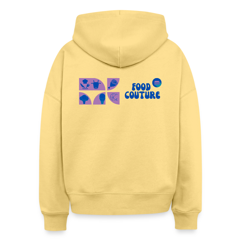 Food Couture Boxy Frauen Bio Hoodie - Hellgelb
