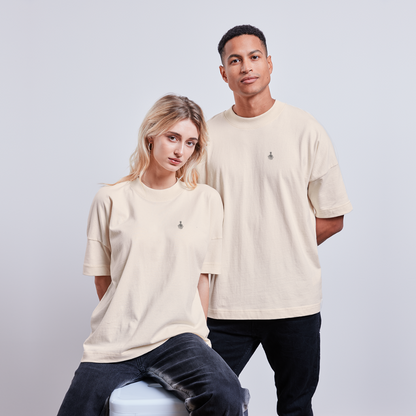 FINE.MAFI Unisex Oversize Bio-T-Shirt CREW - Naturweiß