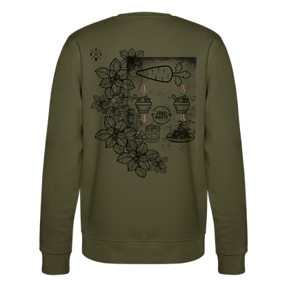 FINE.MAFI Unisex Bio-Sweatshirt Zero Waste Crew - Khaki