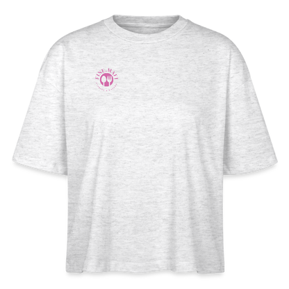 FOOD LOVE Frauen Boxy Bio-T-Shirt DIGGA - Weiß meliert