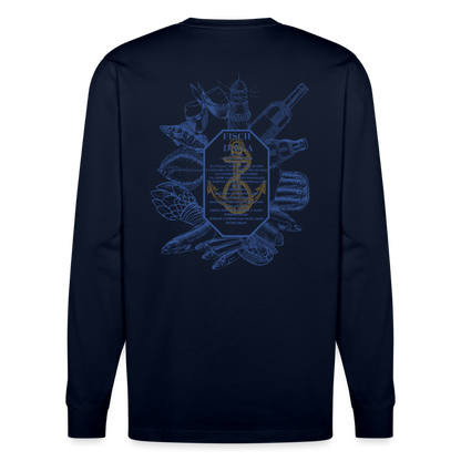 FOOD LOVE  Unisex Bio-Langarmshirt Digga - Navy