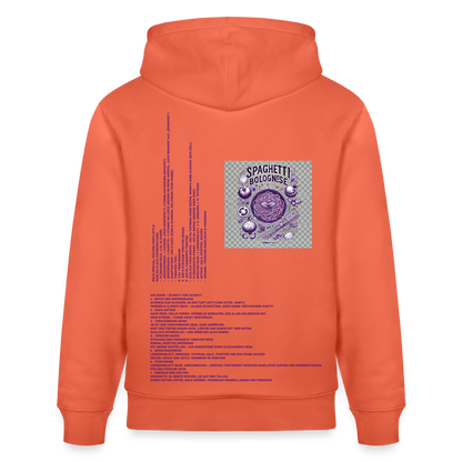 FOOD LOVE Unisex Bio Hoodie Bolo Stile - Hellrot