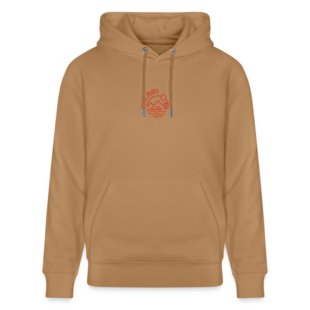 Vanlife Unisex Bio-Hoodie Firepit - Karamell 