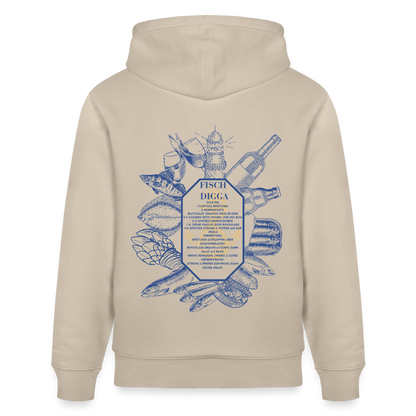 FOOD LOVE Unisex Bio-Hoodie DIGGA - Beige