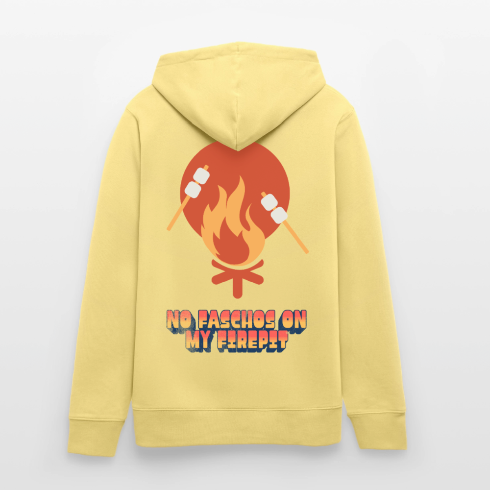 Vanlife Unisex Bio-Hoodie Firepit - Gelb Viva 