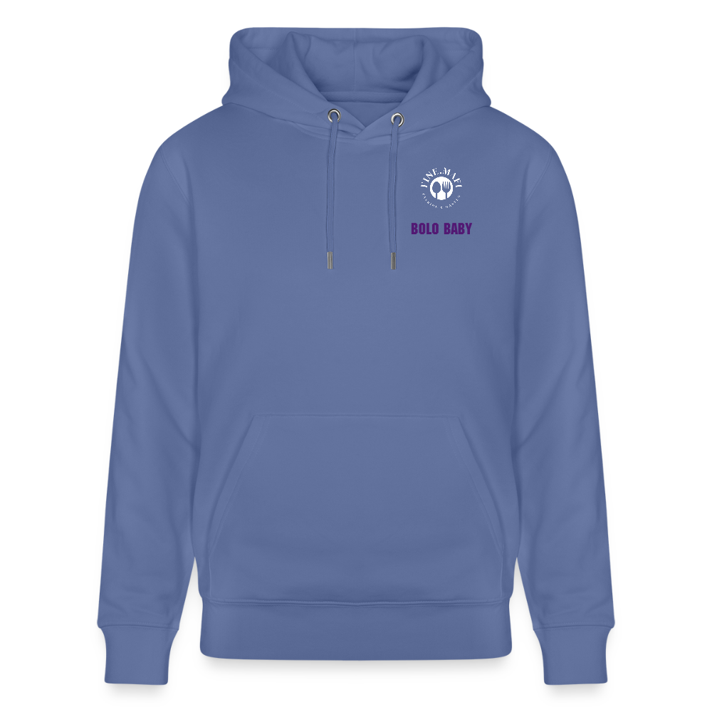 FOOD LOVE Unisex Bio Hoodie Bolo Stile - Blau