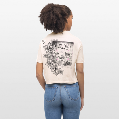 FINE.MAFI Frauen Boxy Bio-T-Shirt Zero Waste - Weißgrau