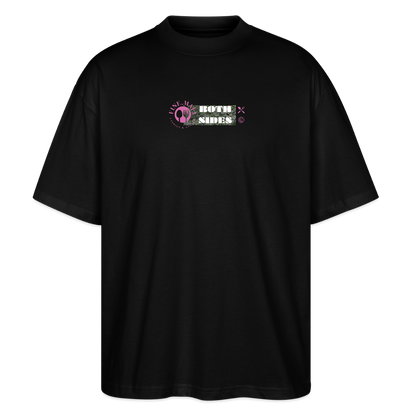 FINE.MAFI Oversized Unisex Bio T-Shirt Both Sides Lamb - Schwarz