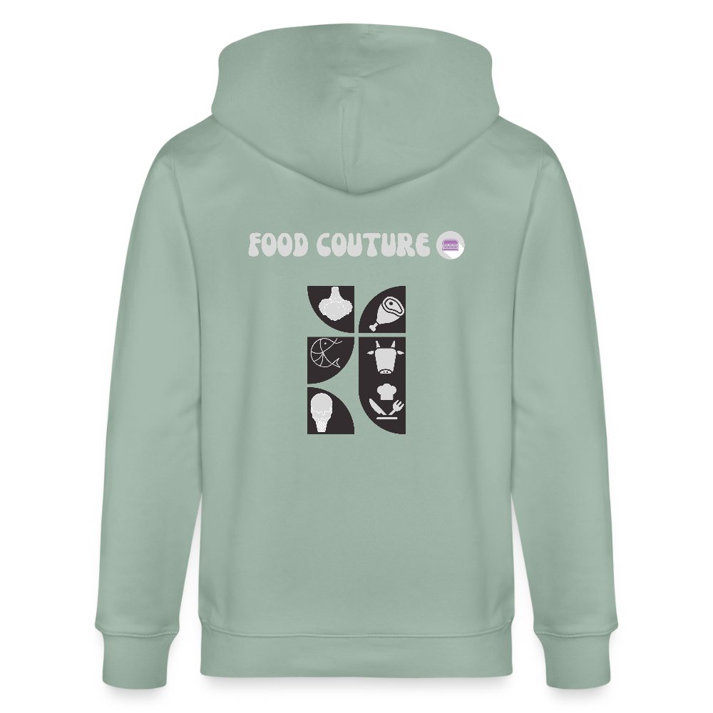 Food Couture Unisex Bio-Kapuzenjacke - Helles Graugrün