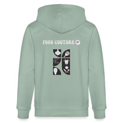 Food Couture Unisex Bio-Kapuzenjacke - Helles Graugrün