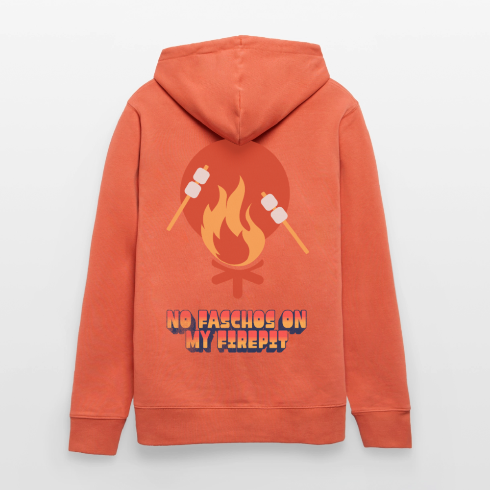 Vanlife Unisex Bio-Hoodie Firepit - Hellrot