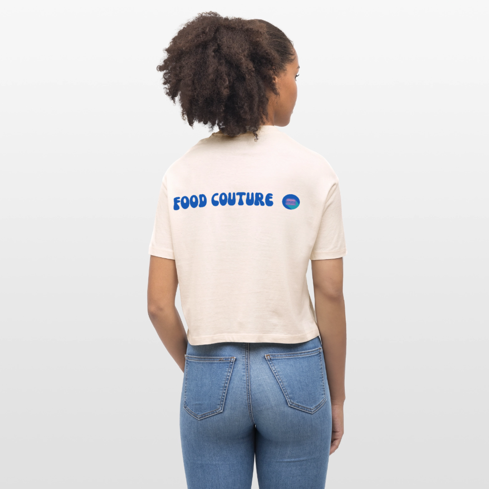 Food Couture Frauen Boxy Bio-T-Shirt - Weißgrau