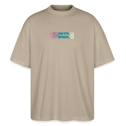 FINE.MAFI Oversized Unisex Bio T-Shirt Both Sides Fish - Steingrau