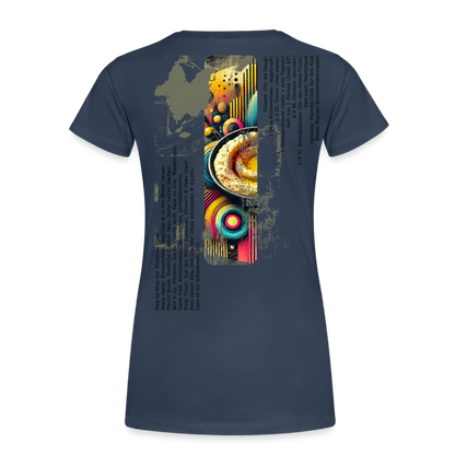 Frauen Premium Bio T-Shirt Hummus - Navy