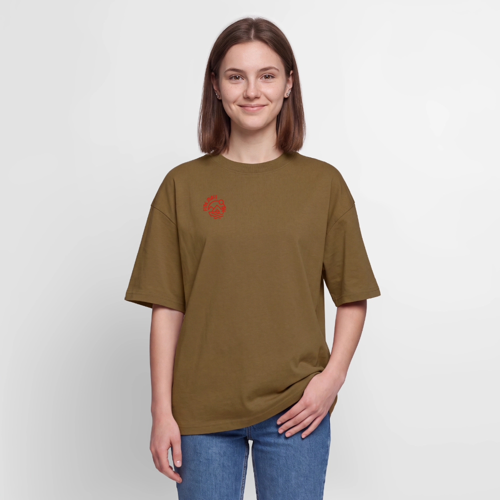Vanlife Unisex Premium Oversized Bio T-Shirt Coffee - Nussbraun