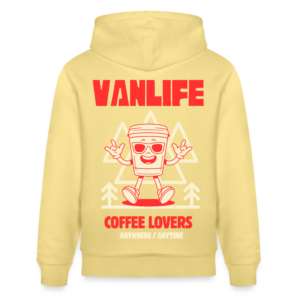 Vanlife Unisex Bio-Hoodie Coffee - Gelb Viva 