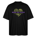 FINE MAFI Oversized Unisex Bio T-Shirt Mise En Place Heart - Schwarz