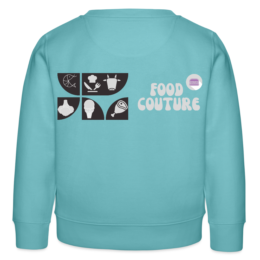 Food Couture Bio Kinder Sweatshirt - Pastelltürkis