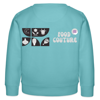 Food Couture Bio Kinder Sweatshirt - Pastelltürkis