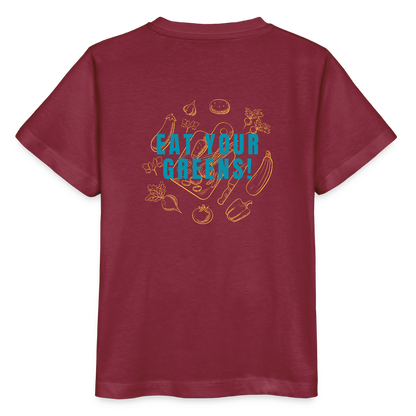 GASTROKIDS Kinder T-Shirt FOOD PLANET - Burgunderrot