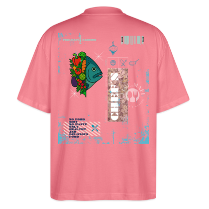 FINE.MAFI Oversized Unisex Bio T-Shirt Both Sides Fish - Pink 