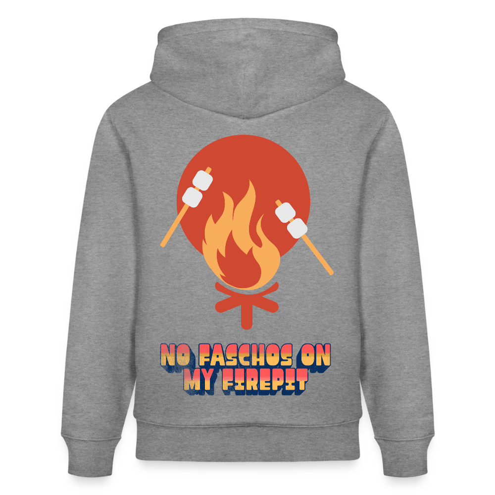 Vanlife Unisex Bio-Hoodie Firepit - Hellgrau marmoriert