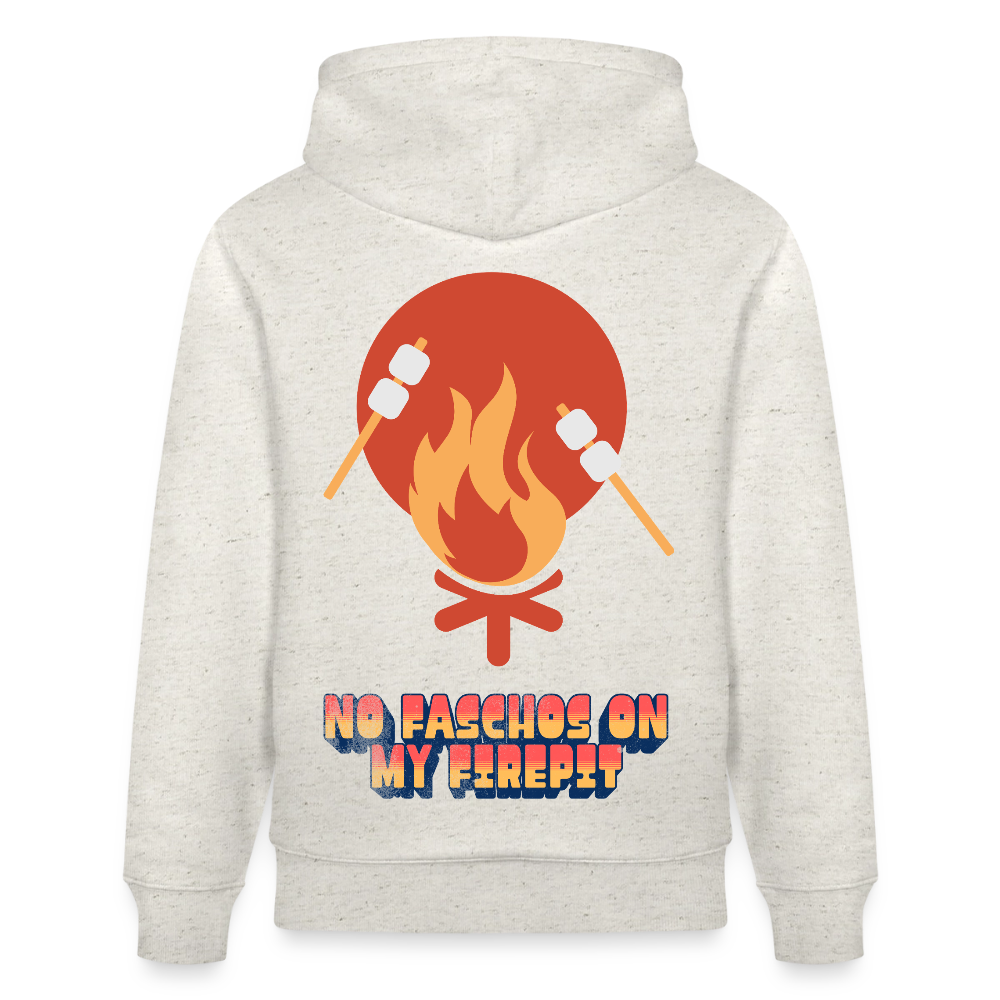 Vanlife Unisex Bio-Hoodie Firepit - Beige meliert