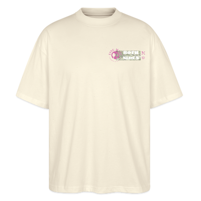 FINE.MAFI Oversized Unisex Bio T-Shirt Both Sides Pig - Weißgrau