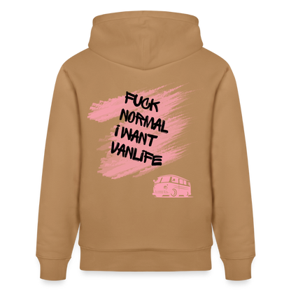 Vanlife Unisex Bio-Hoodie F.CK Normal - Karamell 